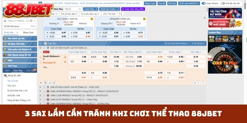 3 sai lầm cần tránh khi chơi thể thao 88JBET