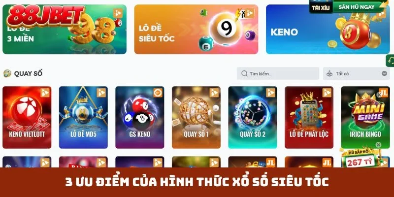 3 ưu điểm của hình thức xổ số siêu tốc