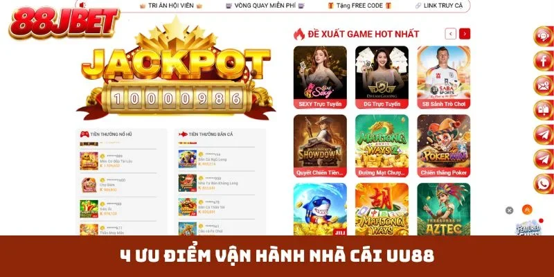 4 ưu điểm vận hành nhà cái UU88