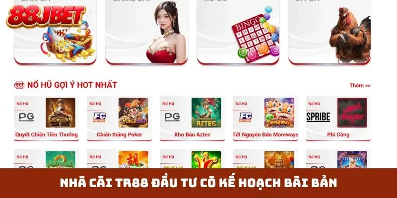 Nhà cái TR88 đầu tư có kế hoạch bài bản
